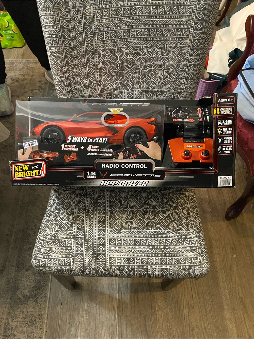 New Bright Orange Corvette AppDriver RC Car - Remote Control Kids Toy